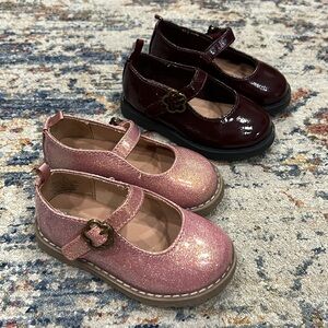 Old Navy | Pink and Burgundy Kids Mary Jane Shoes